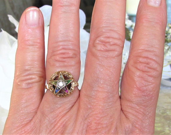 Eastern star ring vintage best sale