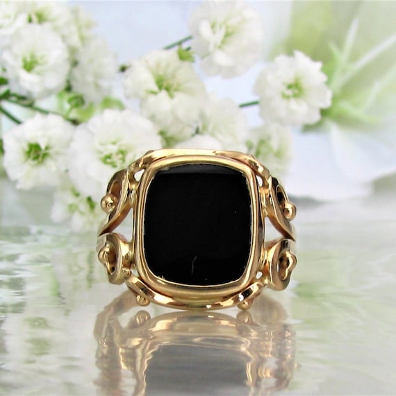 Unisex onyx ring sale