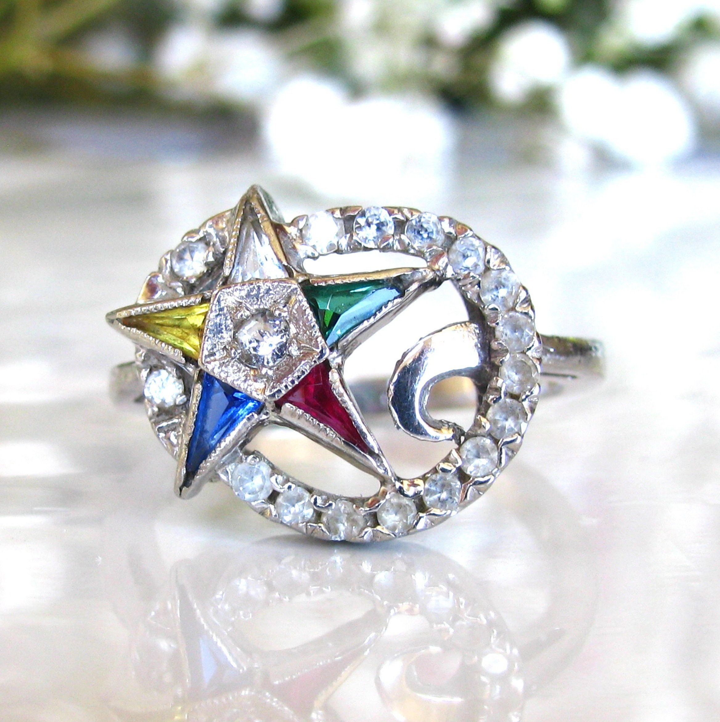 Vintage Order Of The Eastern Star Rings Vintage Eastern Star