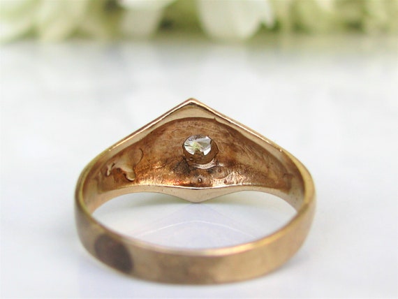 Antique Engagement Ring 0.25ct CZ Glass Stone Fau… - image 7