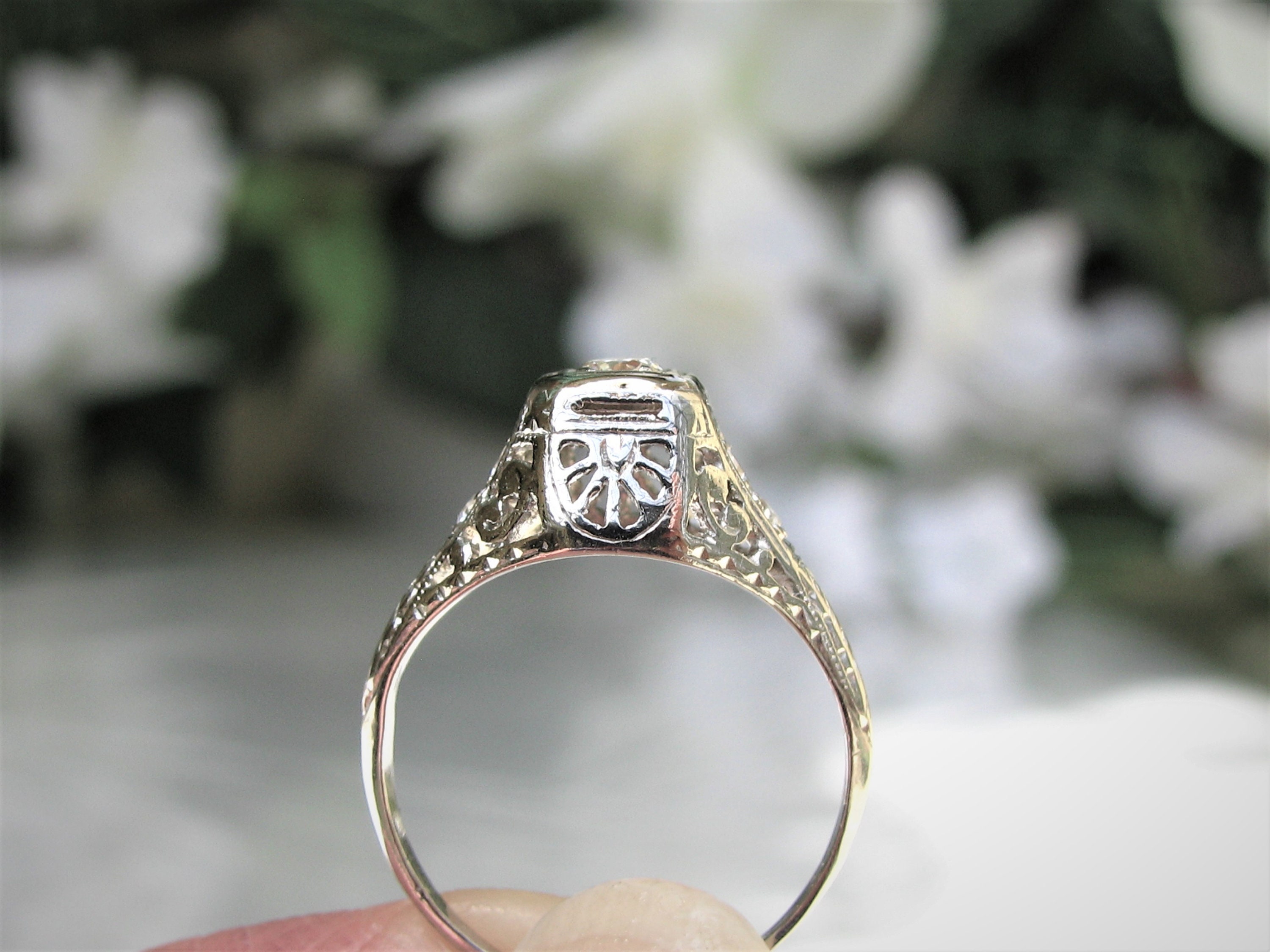 Petite vintage engagement clearance rings