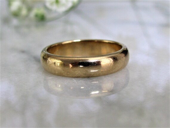 Vintage Art Crest Wedding Ring 14K Yellow Gold La… - image 6