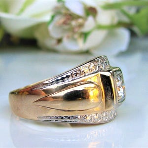 Art Deco Men's Diamond Ring 0.40ct Old Cut Diamond Antique - Etsy