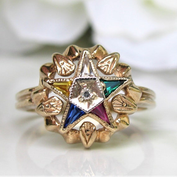 Old eastern star best sale ring