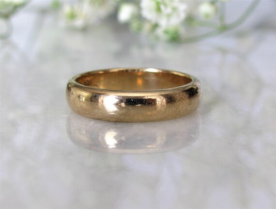Vintage Art Crest Wedding Ring 14K Yellow Gold La… - image 5