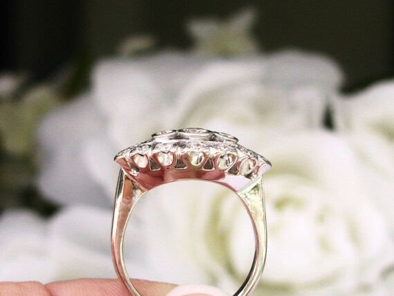 Vintage Engagement Ring Heart Motif Unique Engage… - image 6