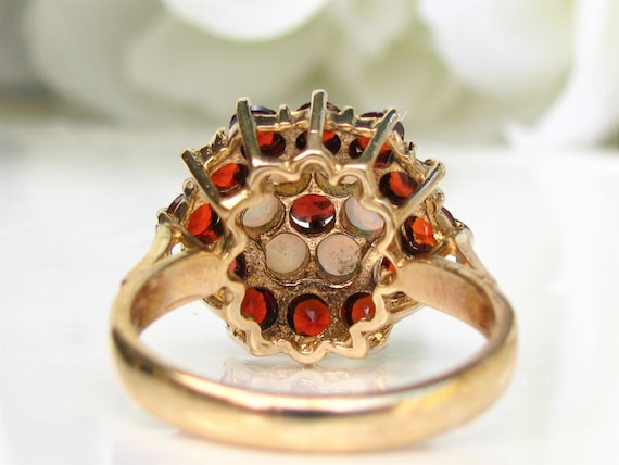 Vintage Garnet & Opal Ring Alternative Engagement… - image 6