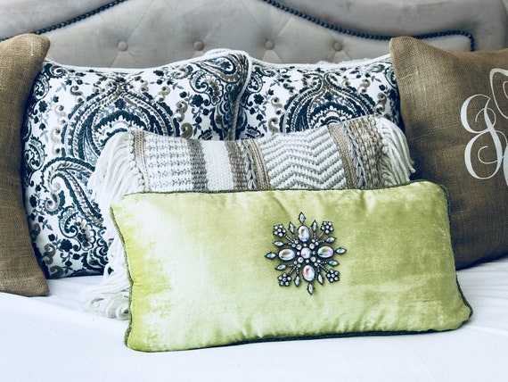 Light Green Throw Pillow Celedon Green Pillow Lime Green Etsy