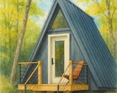 A-Frame Cabin Plans PDF, DIY Tiny House Blueprint