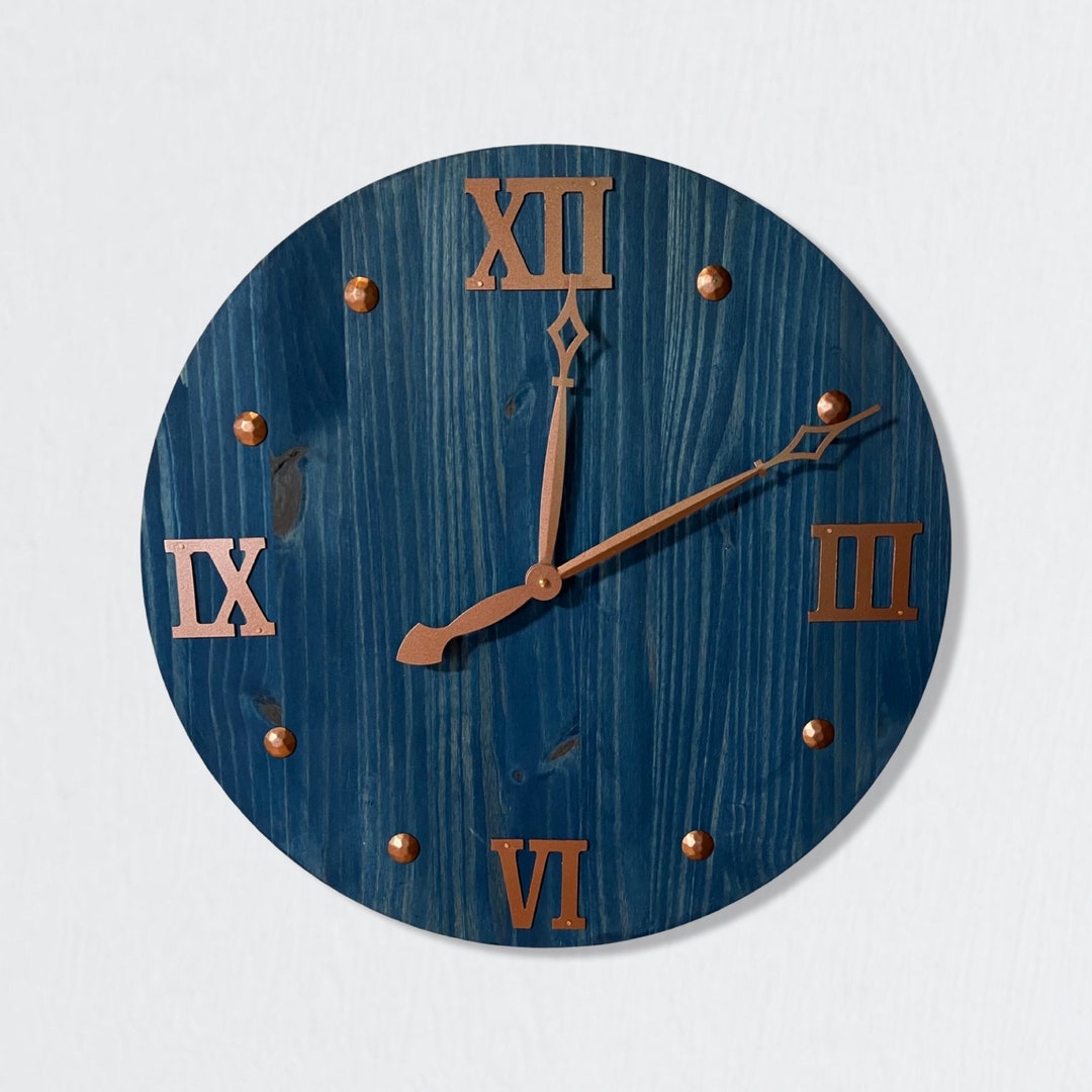 Minimalist Clock Large Wall Clock Birthday Gift Step Dad Etsy