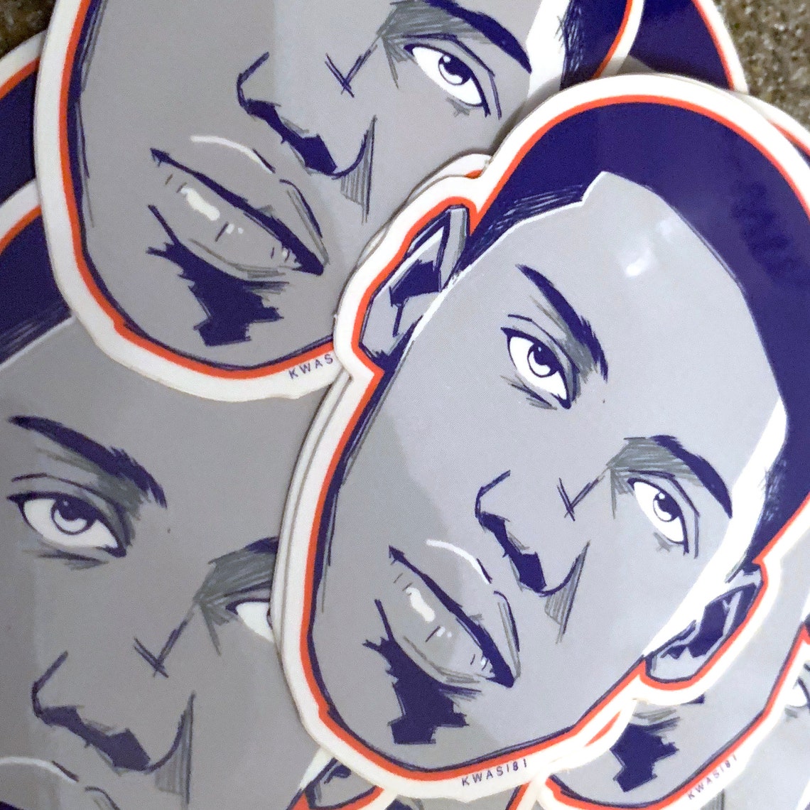 RJ Face Sticker | Etsy