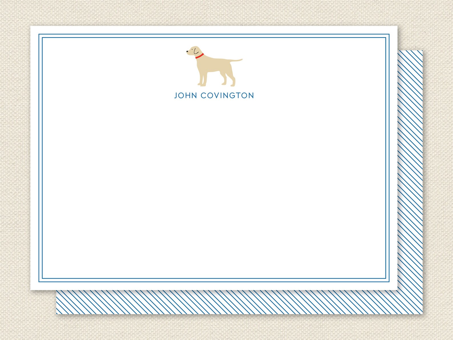 Personalized Dog Stationery Printable Custom Lab Note Cards Labrador