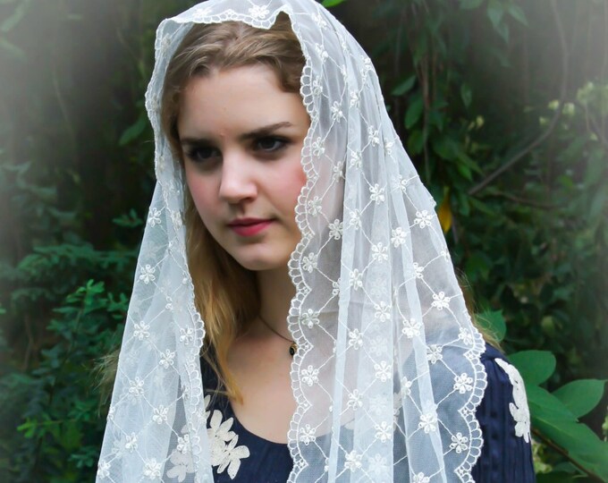 Evintage Veils Our Lady Ivory Victorian Lace Vintage Inspired - Etsy