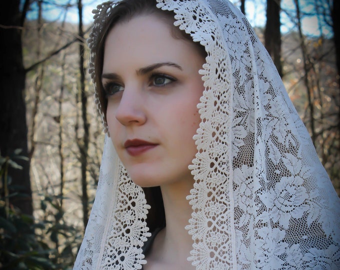 Reimagine Recycled Lace Chapel Veil