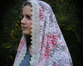 Evintage Veils~ Joyful Mysteries Watercolor Lace Veil