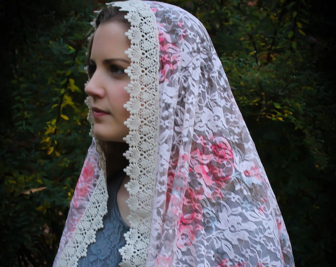 Evintage Veils~ Joyful Mysteries Watercolor Lace Veil