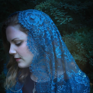 Evintage Veils ~Ready to Ship, Spanish Scalloped Edge Infinity Veil 5 Colors!!