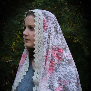 Evintage Veils~ Joyful Mysteries Watercolor Lace Veil