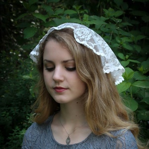 Evintage Veils Princess Style Simple Roses in Cream White - Etsy