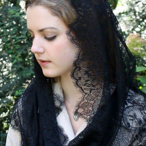 Evintage Veils Our Lady of Fatima Soft Ivory OR Black - Etsy