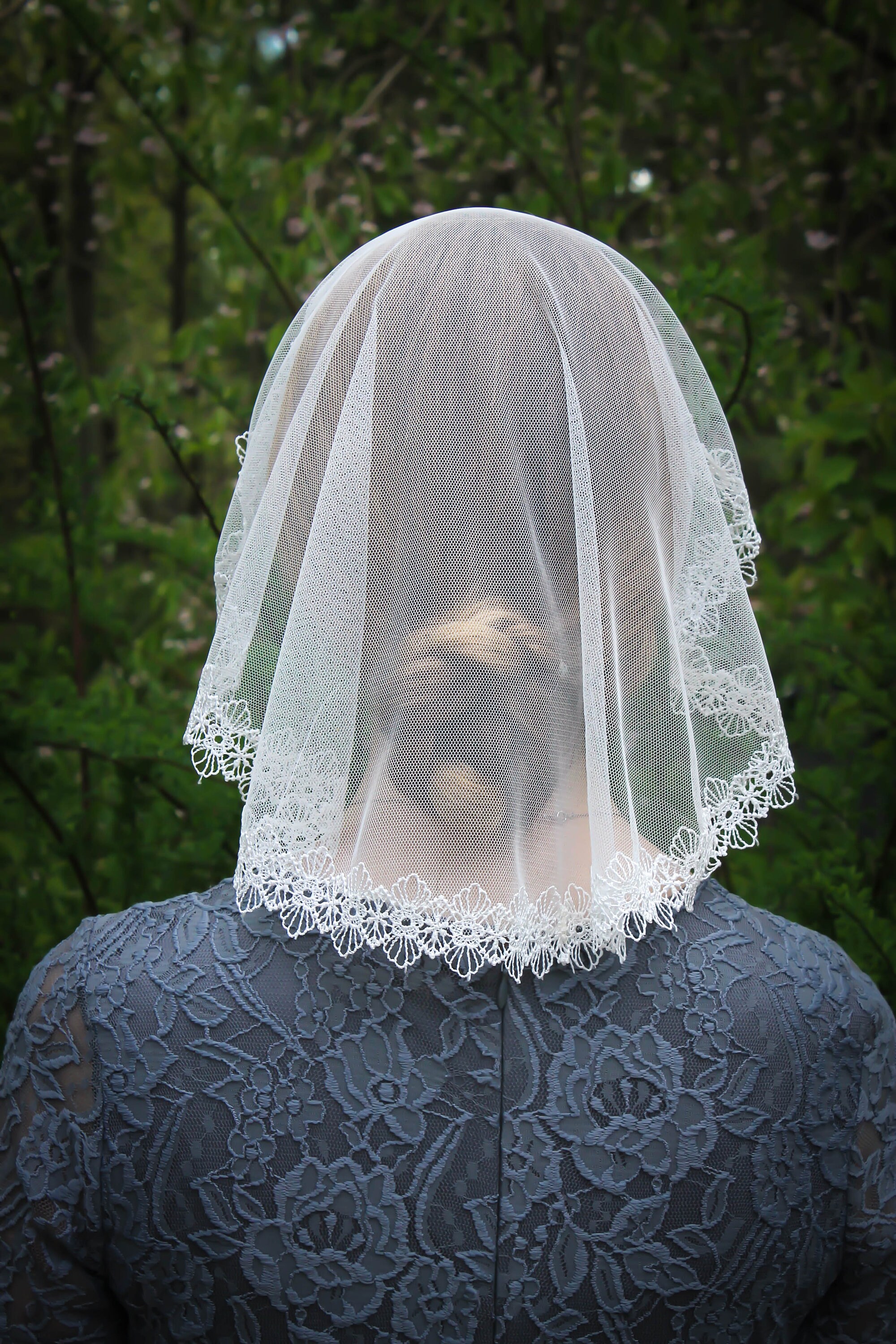 Evintage Veils Ivory or Black Simplicity Princess Style Traditional
