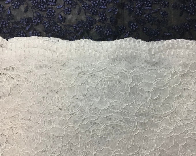 Evintage Veils~ READY TO  SHIP Regina Caeli  Pure White + 5 Colors Embroidered Lace Chapel Veil Mantilla Infinity Veil Latin Mass