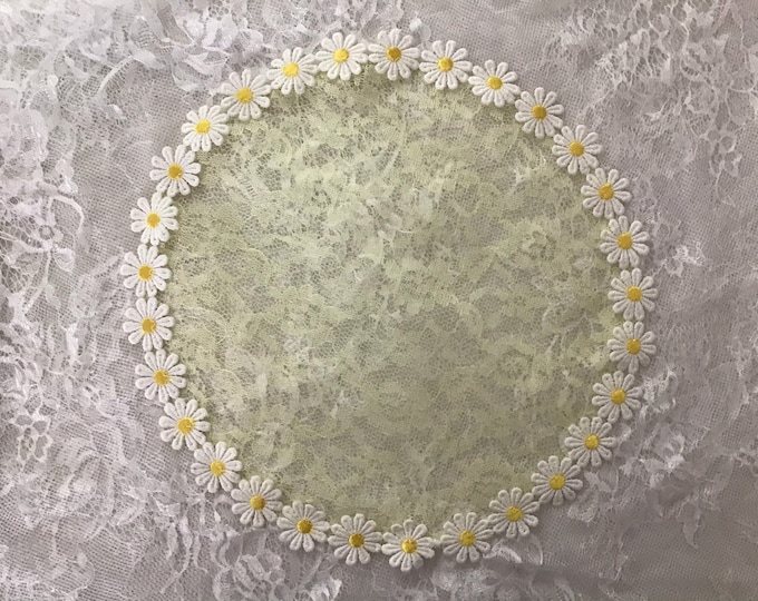 Evintage Veils~ Yellow Daisy Chain Chapel Cap