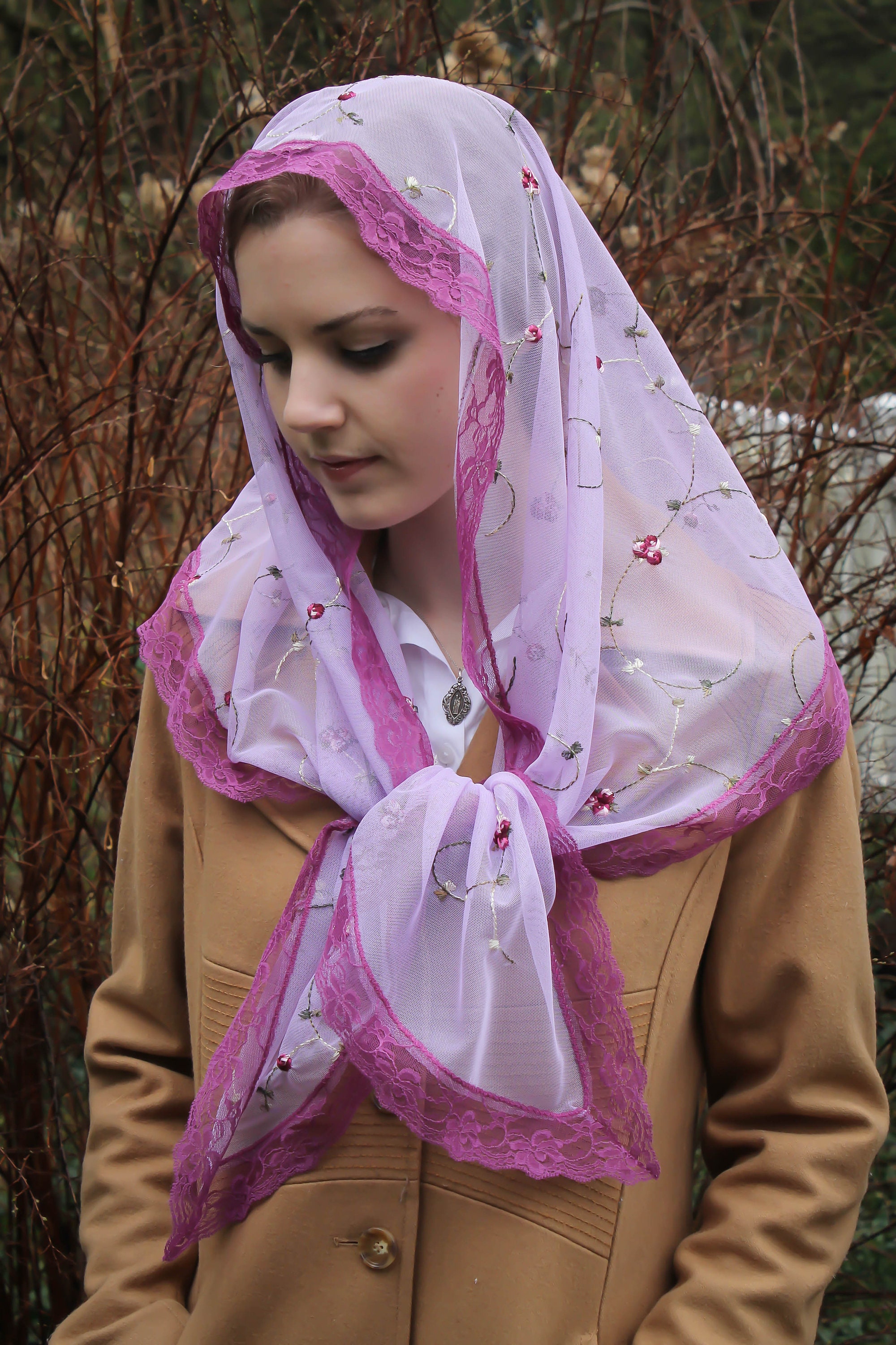 Evintage Veils~LENT ADVENT St Therese Little Flower Chapel Veil ...