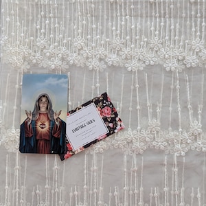 Evintage Veils~ READY TO SHIP  Regina Caeli Scalloped Soft Ivory Lace Infinity  Veil Vintage Inspired Lace Chapel Veil Scarf Mantilla
