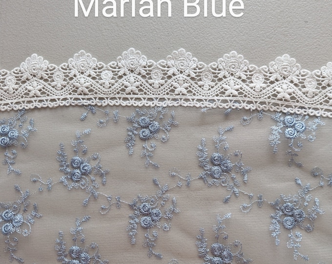 Evintage Veils~ Our Lady of the Rosary "Joyful Mysteries" Three Colors!   Lace Chapel Veil Mantilla Wrap