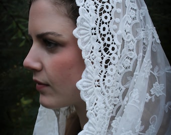 Evintage Veils~ READY TO SHIP Infinity Our Lady of Guadalupe Chapel Veil