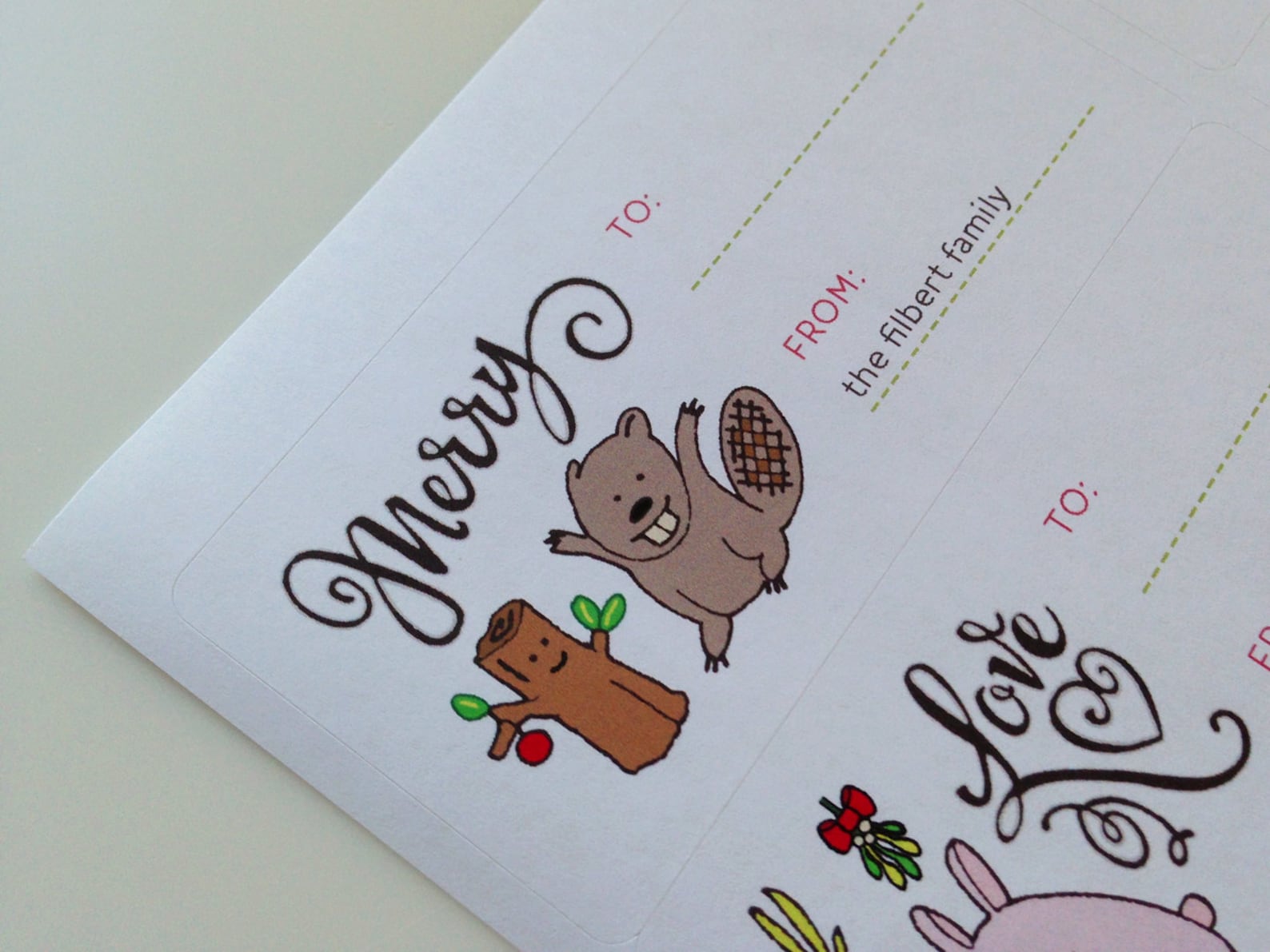 PERSONALIZED Printable Christmas Gift Labels 10 Custom - Etsy