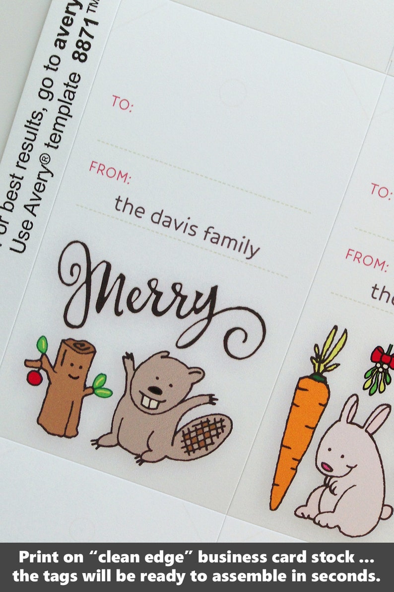 PERSONALIZED Printable Christmas Gift Tags 10 Charming Designs to ...