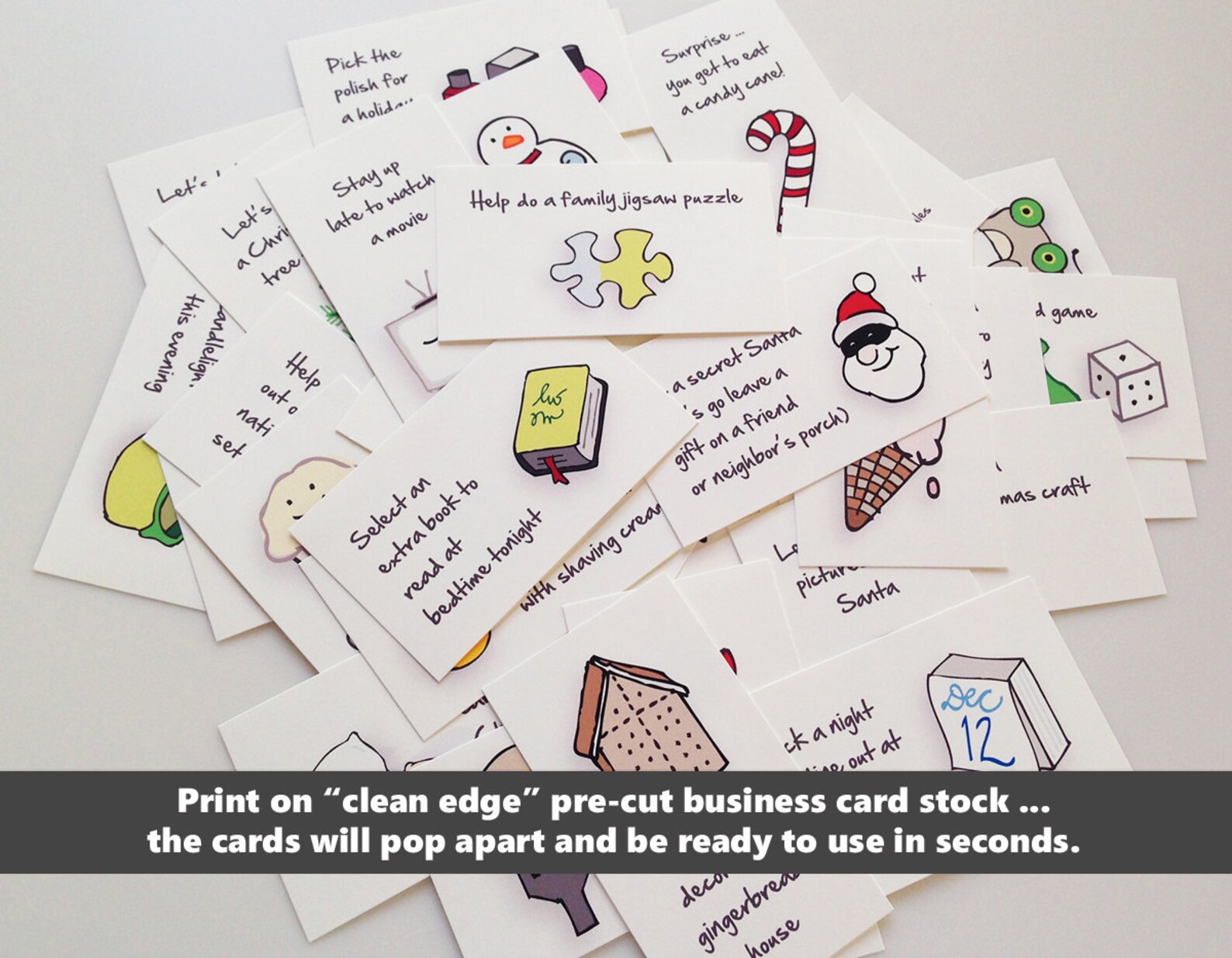 INSTANT DOWNLOAD / Printable Christmas Activities + Advent Calendar ...