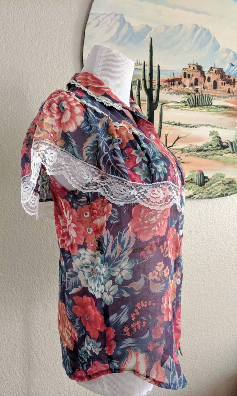 Precious 70/'s floral print blouse