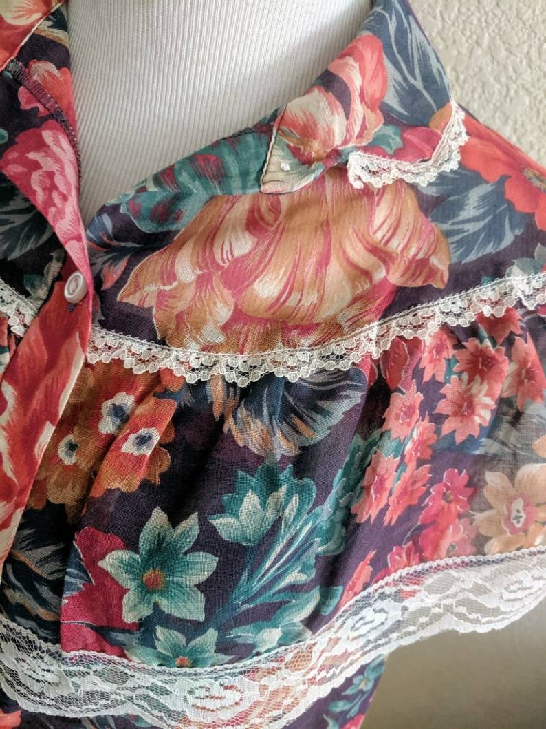 Precious 70/'s floral print blouse