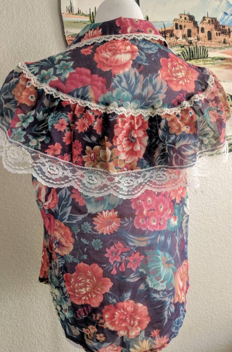Precious 70/'s floral print blouse