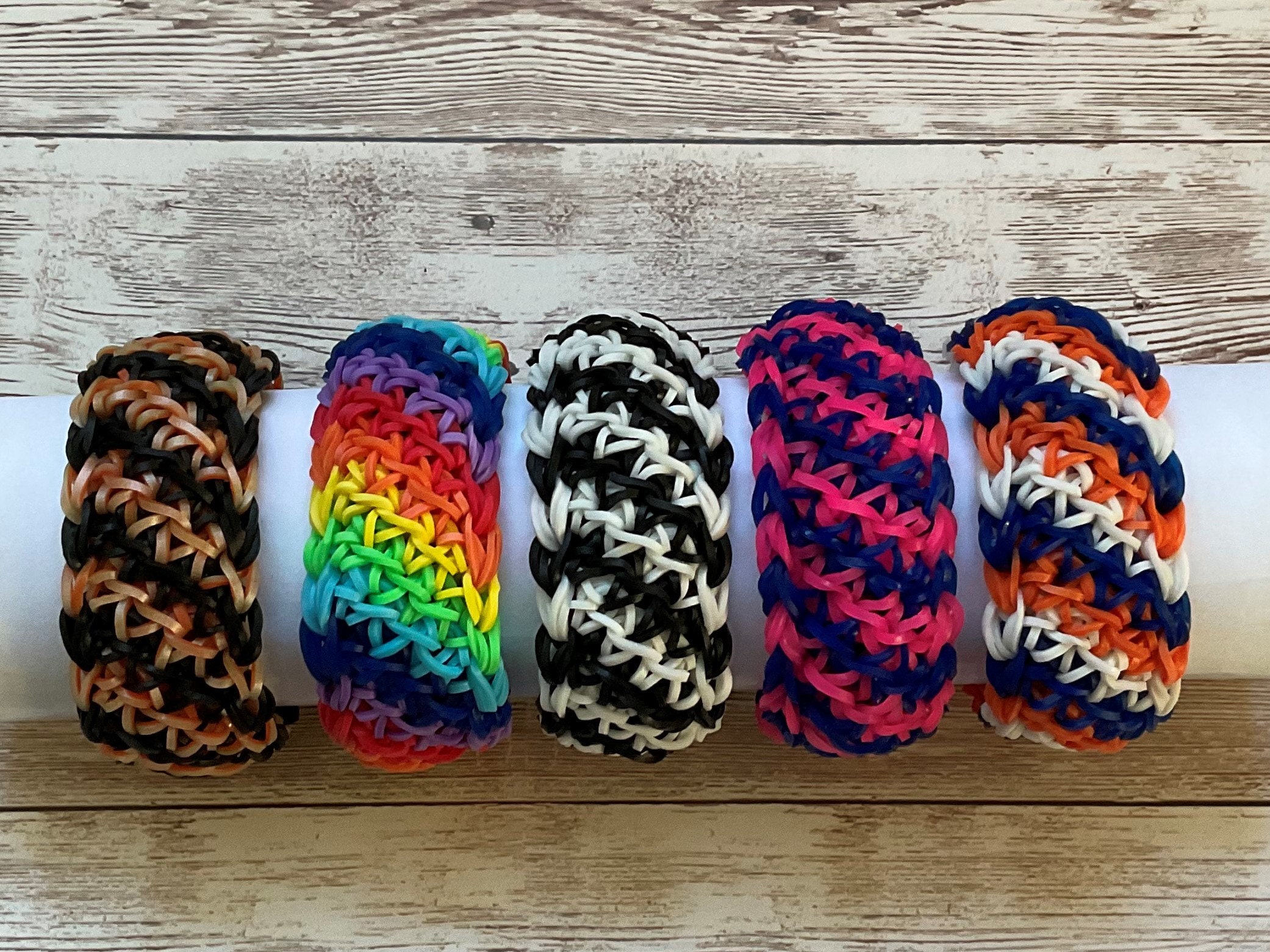 CUSTOM ORDER Rainbow Fishtail Bracelet Rainbow Braided Band Rainbow Loom  Bracelet Kid Gifts and Birthday Party Favors -  Finland