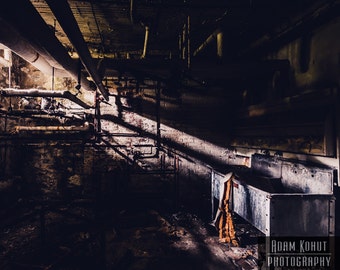 Abandoned Morgue Basement - New York - Urban Decay, Dystopian Photo Print