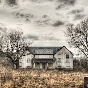 Abandoned Building, Mental Institution & Hospital Complex. Urban Decay, Dystopian Photo Print image 1