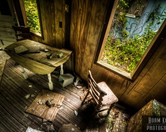 Abandoned House Kitchen - Rhode Island - Rocky Point - Urban Decay, Dystopian Photo Print