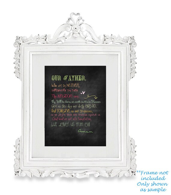 items similar to our father prayer digital printable on etsy