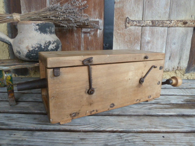 Antique 19Thc Wooden Français Farmhouse Saucisson Salami Sausage Maker Stuffer Forcer, Kitchenalia,