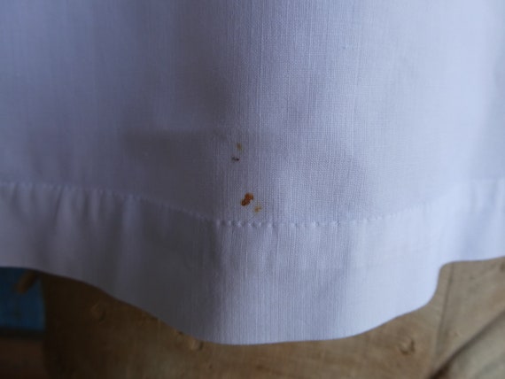 Vintage French Crisp White Cotton Ruffle Chemisie… - image 10