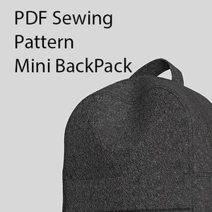 mini backpack pdf, bag pdf, bag pattern, backpack pattern,sewing pattern, diy bag, diy backpack, sewing pattern