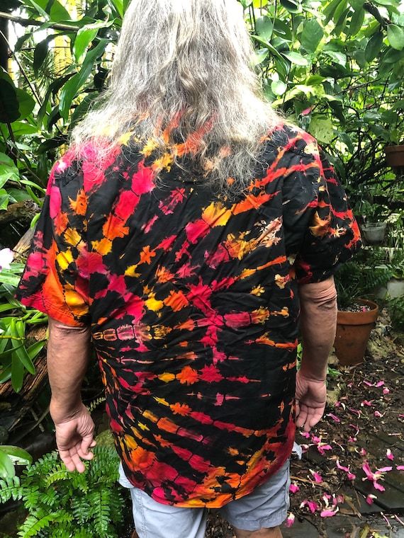 Reverse tie dye red shirt new arrivals