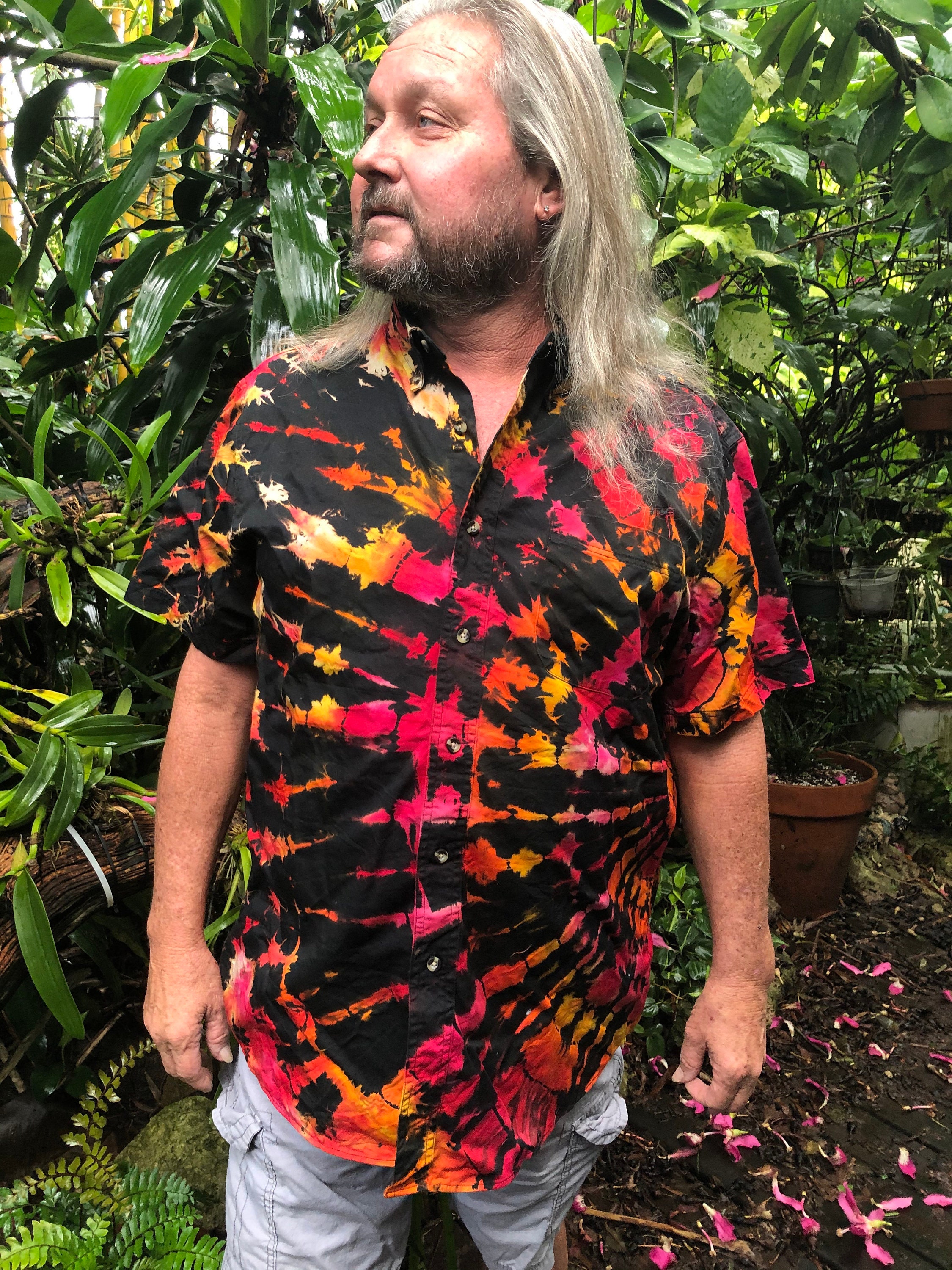 TIE.ME button up T-shirt-RED 【公式通販】