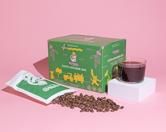 Abonnement cadeau au café, cadeau pour les amateurs de café, respectueux de l’environnement et durable, frais, d’origine unique, en grains entiers ou moulus