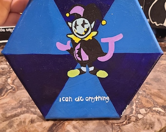 I CAN DO ANYTHING Jevil Hexagonal World Revolving Painting