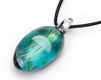 Handmade Glass Jellyfish Pendants | Glow in the Dark Jellyfish | Dynasty Gallery
